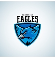 eagle in a shield abstract sport emblem vector image vector image