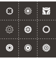 gear icon set vector image vector image