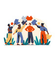 teamwork on common goal collaboration vector image