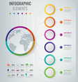 abstract 3d infographic template with 6 options vector image