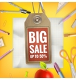 back to school sale background eps 10 vector image