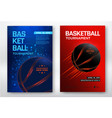 basketball tournament poster vector image vector image