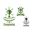 golf championship emblem or banner vector image