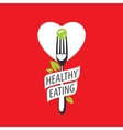 logo healthy eating vector image
