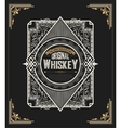 old whiskey label and vintage frame vector image