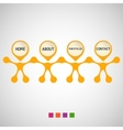 abstract yellow men on a white background vector image vector image