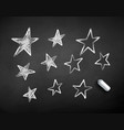chalk drawn stars vector image