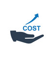 cost rising icon vector image