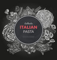 sketch pasta banner hand drawn vector image