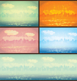 city in retro posters vector image