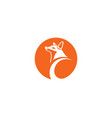 fox logo template vector image vector image