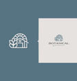 green house monoline logo universal creative vector image vector image