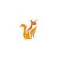 fox logo template vector image vector image