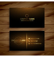 luxury premium golden business card template vector image
