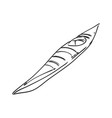 sketch kayaking people hand drawn vector image