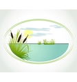 background with lily and cane card vector image vector image
