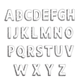 hand drawn alphabet set letters vector image