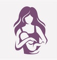 mother and baby stylized symbol mom hug her vector image vector image