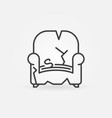 old broken armchair destroyed furniture vector image