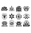 wild west logo western american cowboy badges vector image vector image