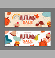 autumn sale banner template background vector image