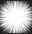 comic book black and white radial lines background vector image