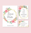 happy wedding card floral garden invitation card vector image vector image