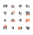 business people icons management human resources vector image