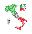 italian map with administrative province names vector image