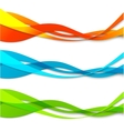 set of abstract color wavy lines vector image vector image