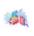 students learning english isometric vector image vector image