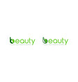 beauty logo design concept on white background vector image