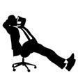 businessman sitting on chair vector image vector image