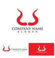devil horn icon logo design template vector image vector image