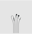 earphone black vector image