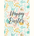 happy easter templates for card poster vector image vector image