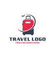 holiday travel suitcase logo vector image vector image