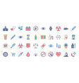 medical icons set vector image vector image