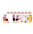 old woman senior person portrait elderly vector image