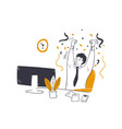 business success goal achievement concept vector image