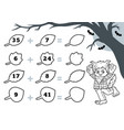 counting game for preschool children halloween vector image