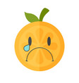 emoji - tears crying orange isolated vector image