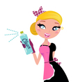 french retro maid vector image