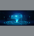 hologram auto futuristic polygonal model vector image vector image