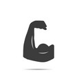 muscle icon with shadow vector image