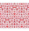 christmas cute scandinavian folk pattern vector image