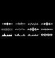 diverse set sound waves equalizer voice vector image vector image