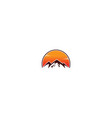 mountain sunset nature logo vector image vector image