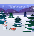 winter landscape poster vector image vector image