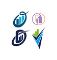 accounting tax financial business logo design set vector image
